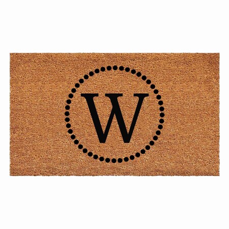 Calloway Mills Monogram Door Mat, Black, Natural, 30 in W x 48 in L 108213048W